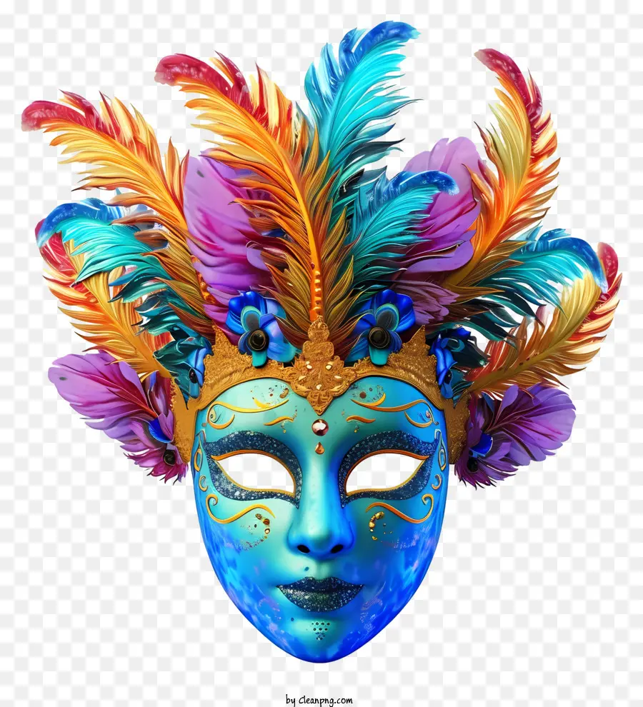 Máscara Plana Do Carnaval，Máscara Colorida PNG