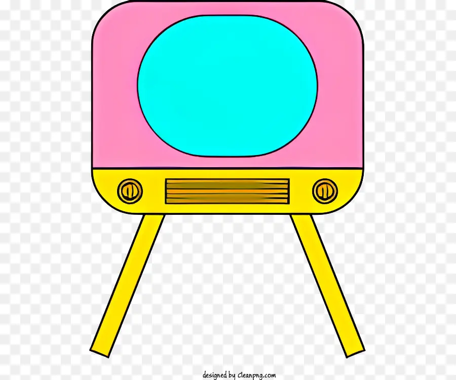 Vintage Televisão，Tela Circular PNG