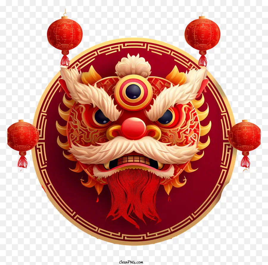 Ano Novo Chinês，Cabeça De Leão Chinesa PNG