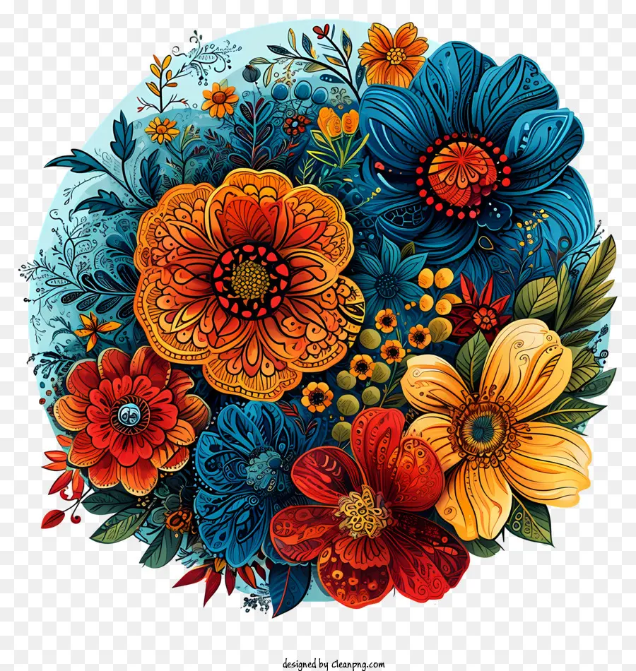 Mandala，Pintura Floral PNG