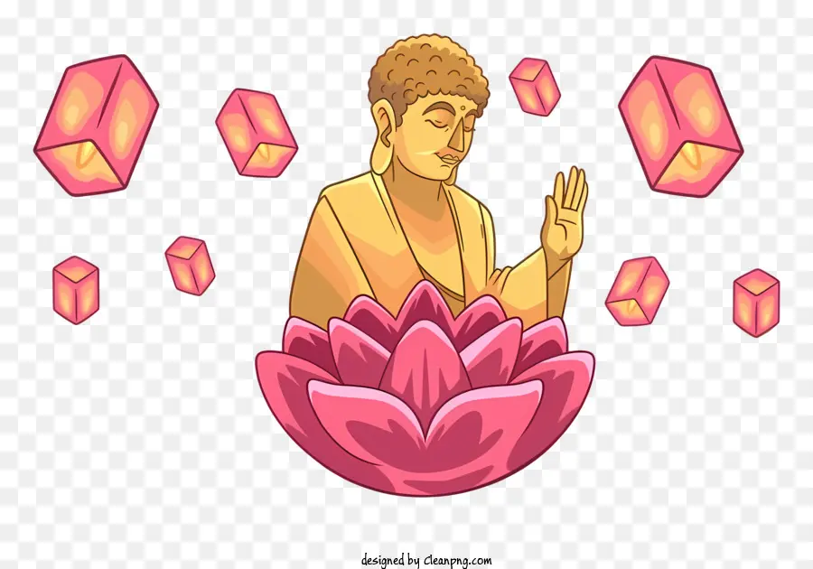 Dia De Bodhi，Estátua De Buda PNG