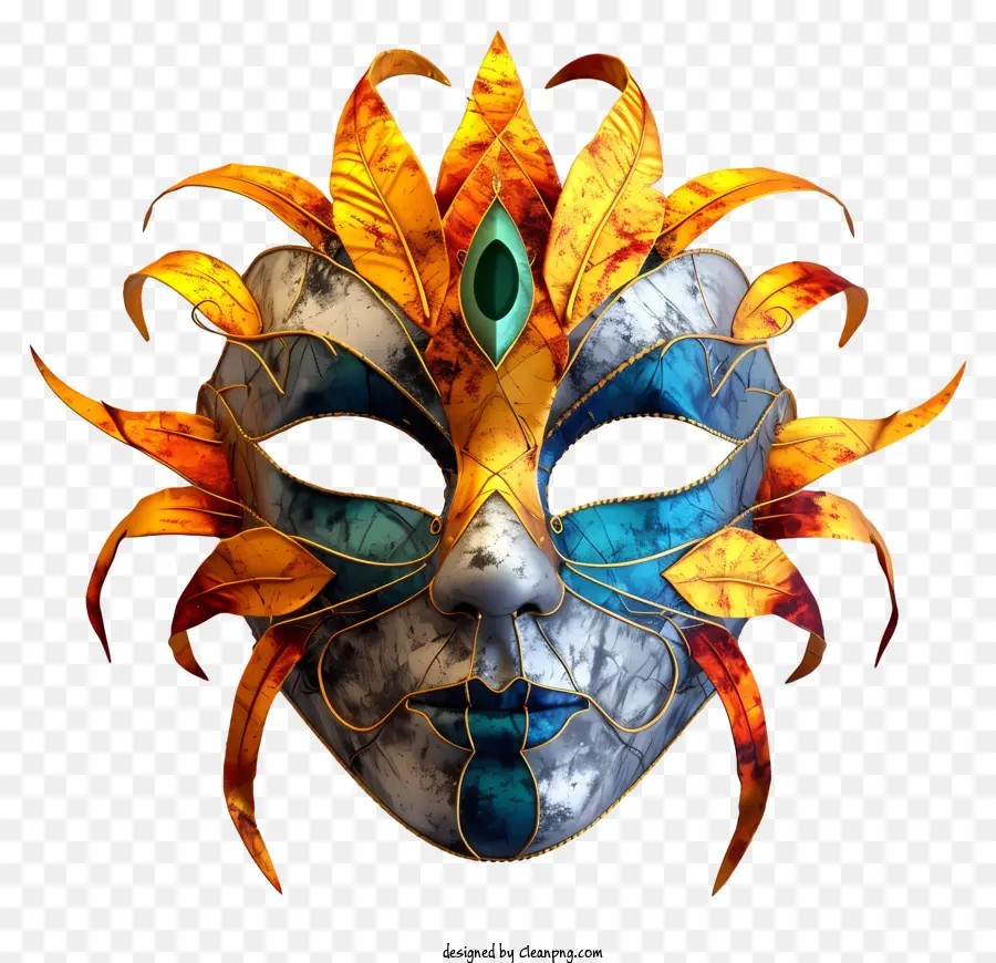 Máscara De Carnaval 3d Realista，Trabalho De Arte Digital PNG