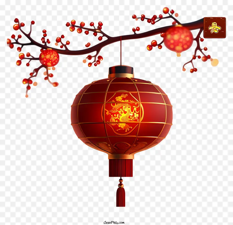Ano Novo Chinês，Lanterna Vermelha PNG