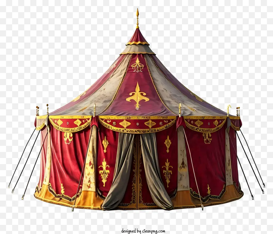 Tenda De Carnaval，Tenda Vermelha E Dourada PNG