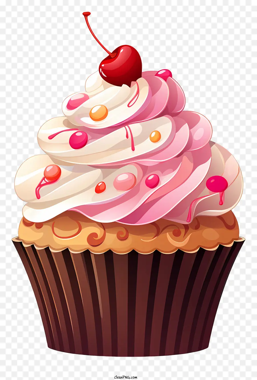 Cupcake De Tintas Multicoloridas，Palavras Chave Cupcake PNG