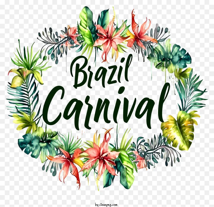 Brasil Carnaval，Tropical Folhas PNG