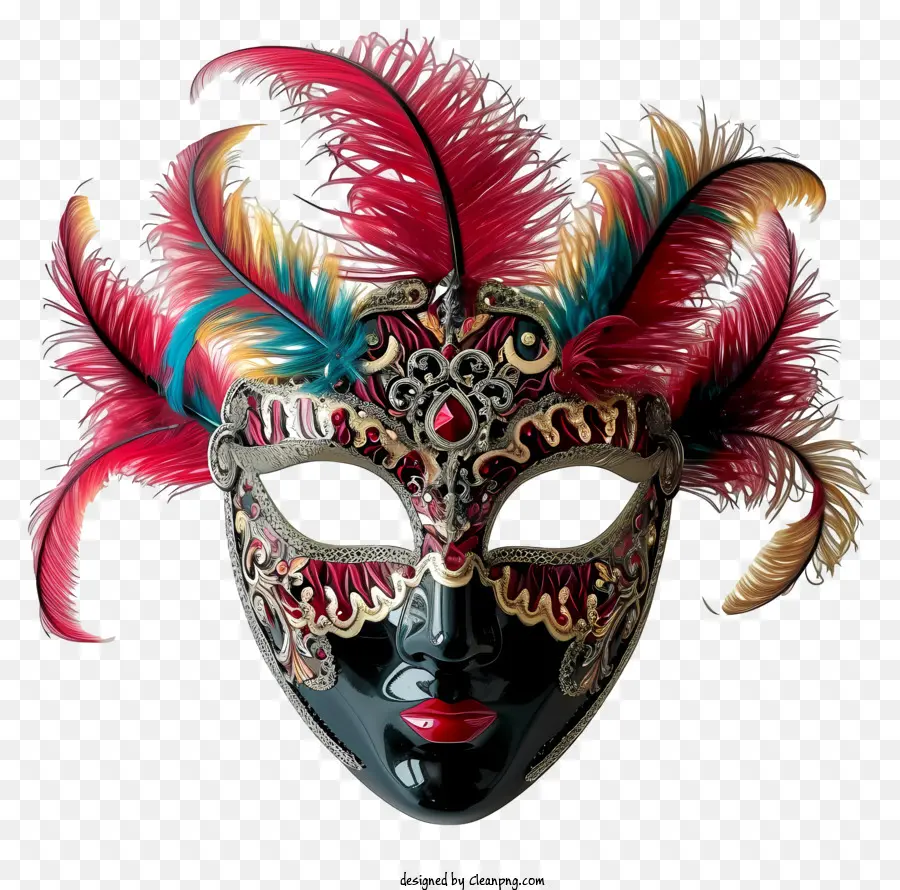 Máscara De Carnaval Multicolorida，Máscara PNG