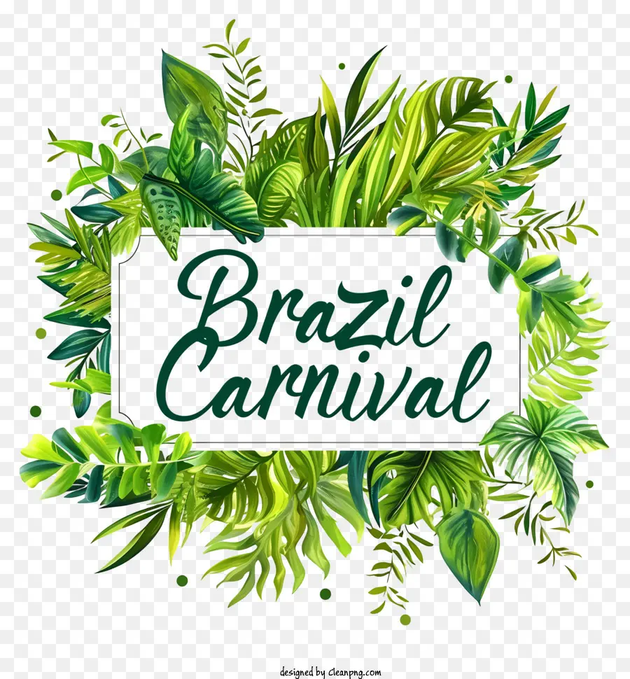 Brasil Carnaval，Tropical Folhas PNG