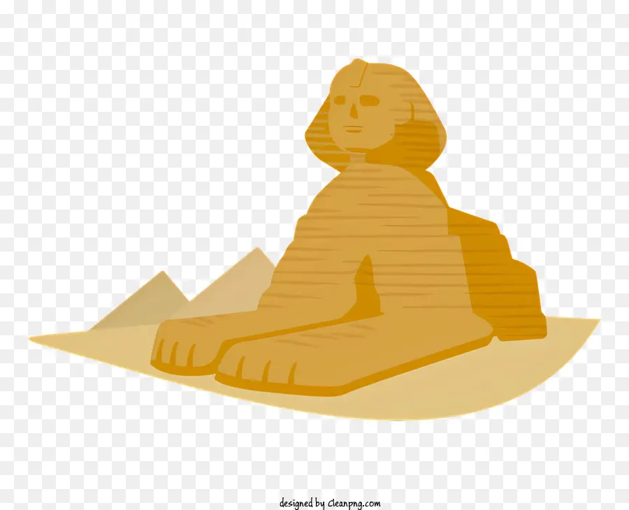 Esfinge Estátua，Argila Amarela Ou Pedra PNG