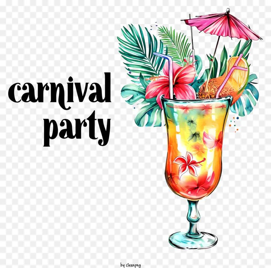 O Carnaval Brasileiro，Cocktail Tropical PNG