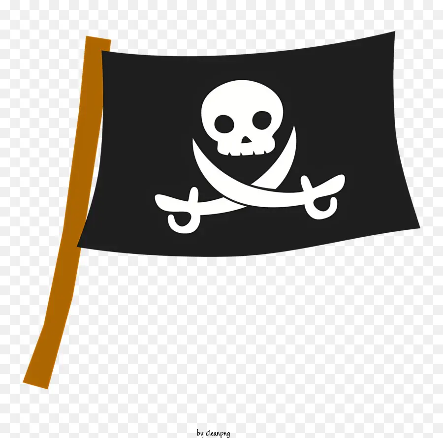Bandeira De Pirata，Bandeira Do Crânio E Dos Ossos Cruzados PNG