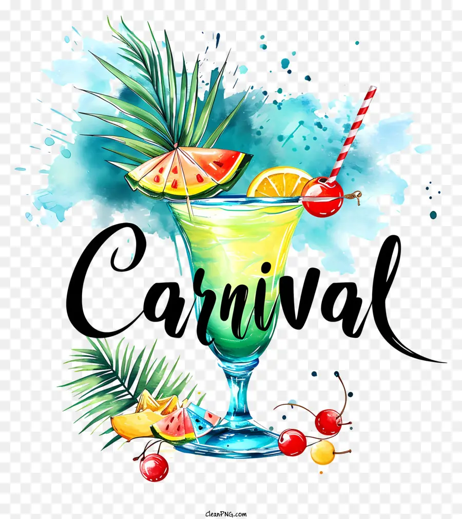 O Carnaval Brasileiro，Cocktail Tropical PNG