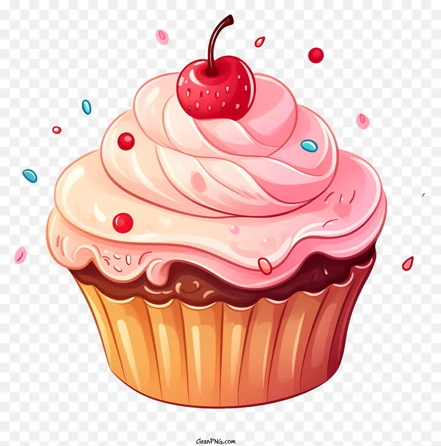 Doodle Cupcake，Cupcake De Chocolate PNG