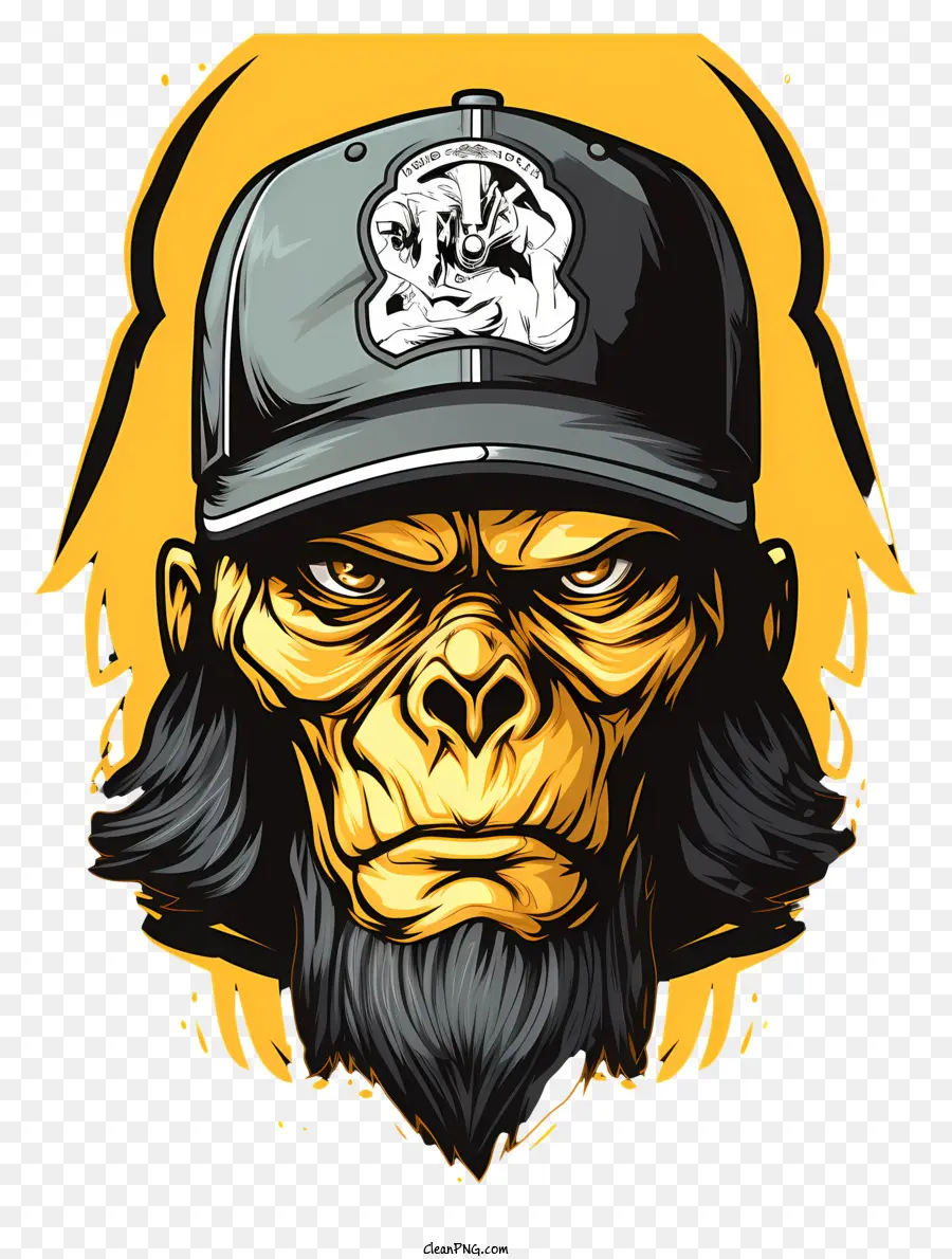 Macaco Usando Boné De Beisebol，Gorila PNG