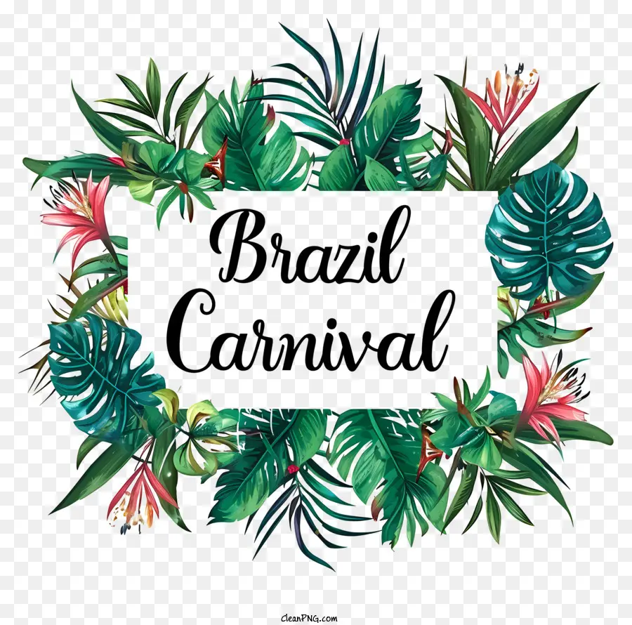 Brasil Carnaval，Tropical Folhas PNG