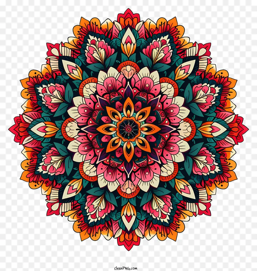 Mandala，Desenho De Flor PNG