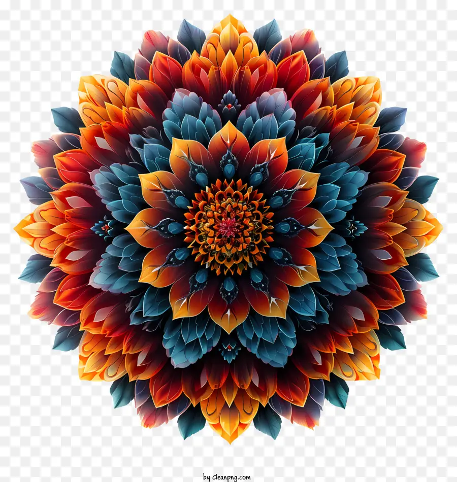 Mandala，Mandala Colorida PNG