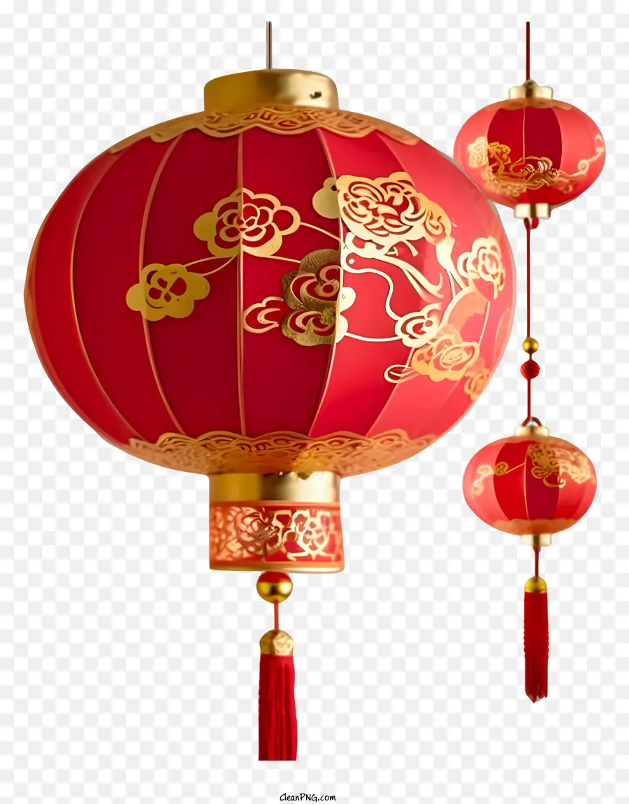 O Ano Novo Chinês Lanterna，Lanterna Vermelha PNG