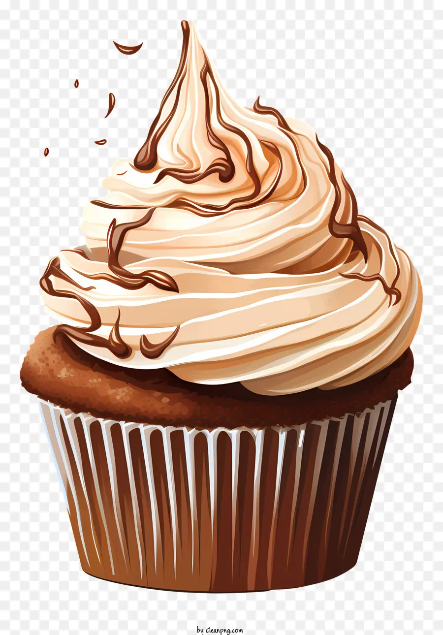 Cupcake Realista，Cupcake De Chocolate PNG