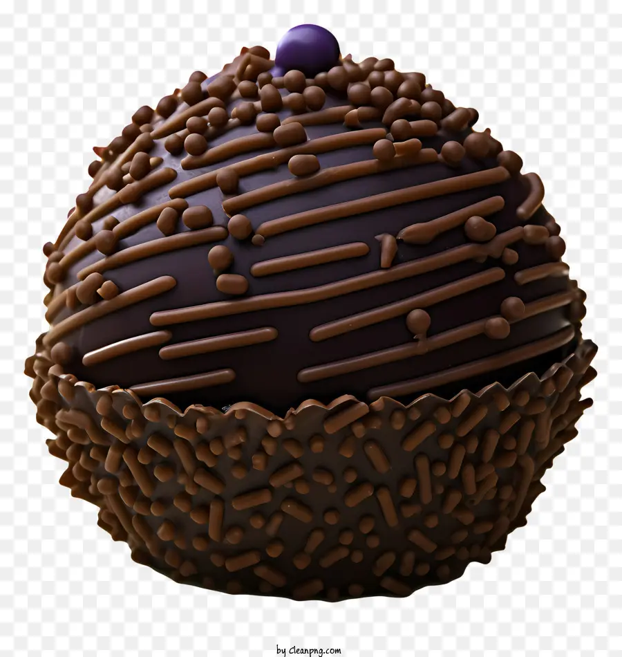 Realistic 3d Brigadeiro，Chocolate Bola PNG