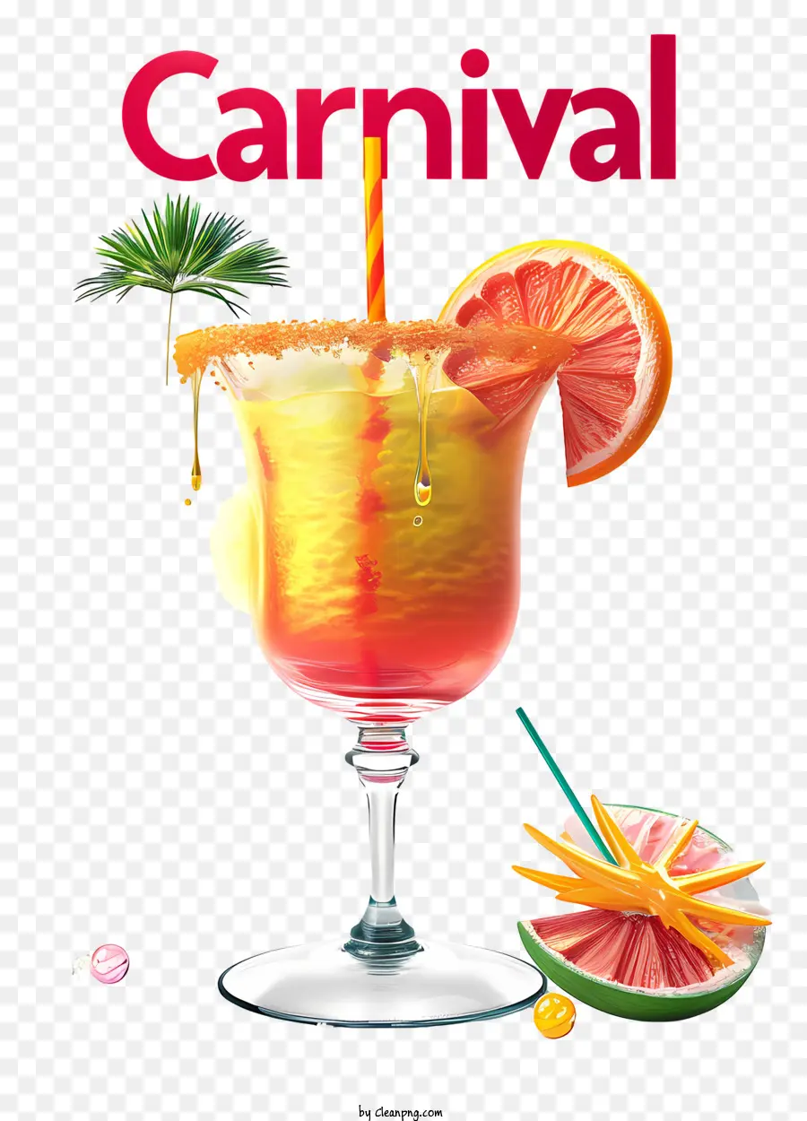 O Carnaval Brasileiro，Cocktail Tropical PNG