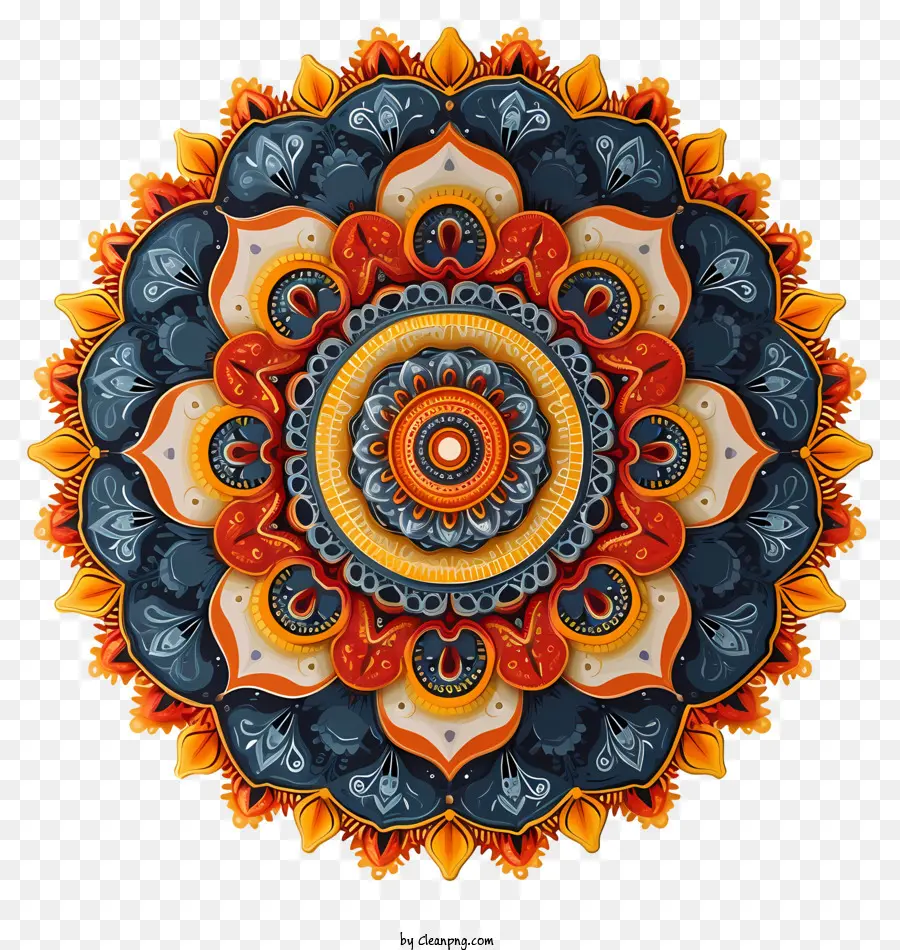 Mandala，Mandala Colorida PNG