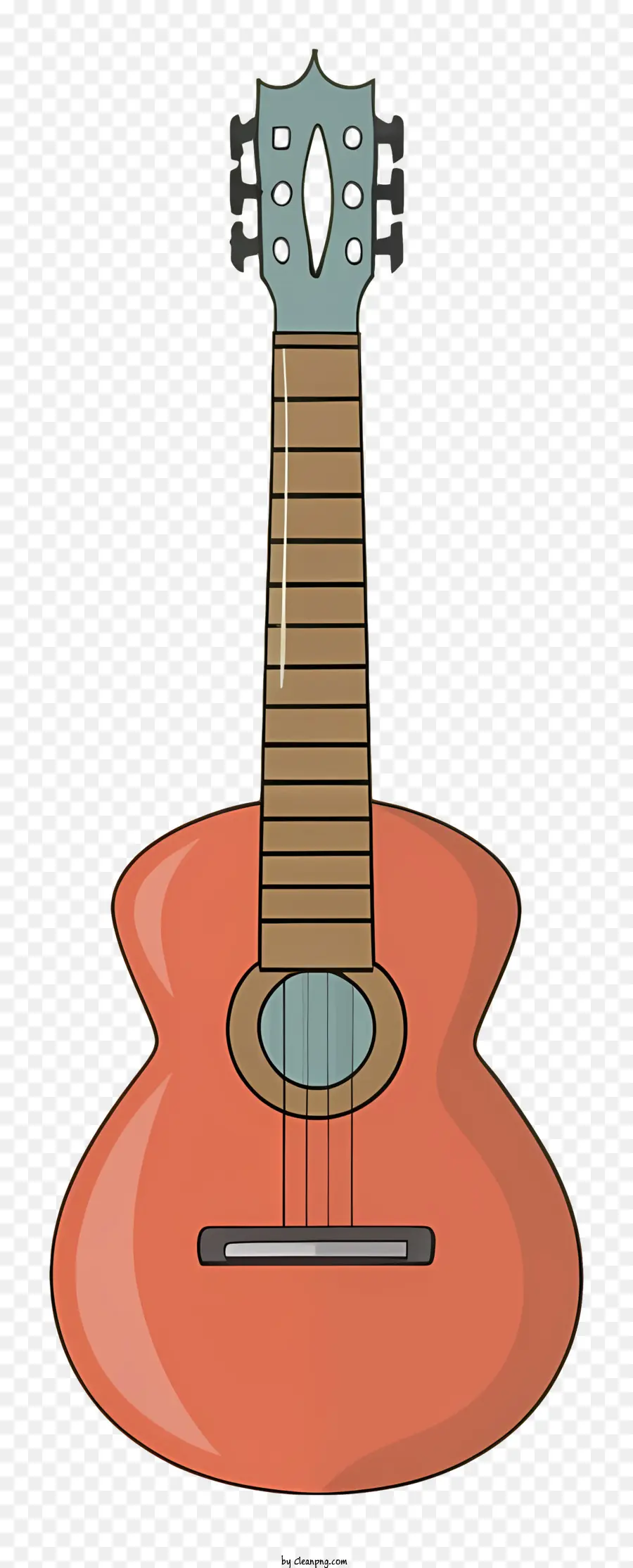 Cartoon，Guitarra Acústica Laranja PNG