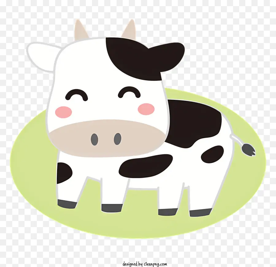 Cartoon Cow，Campo Verde PNG