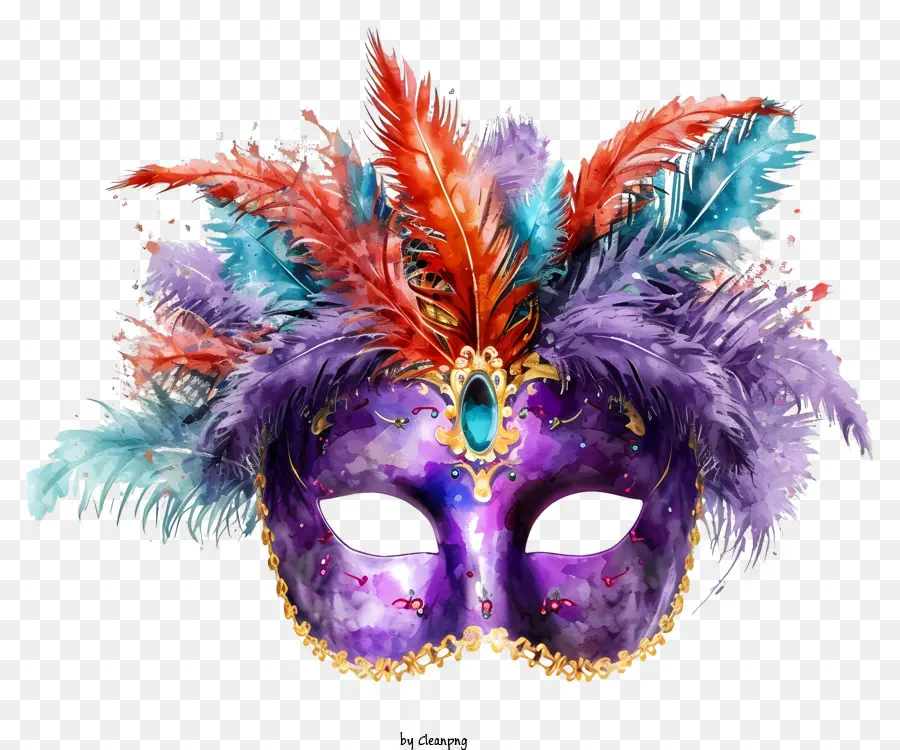 Máscara De Carnaval Em Aquarela，Máscara Masquerade PNG