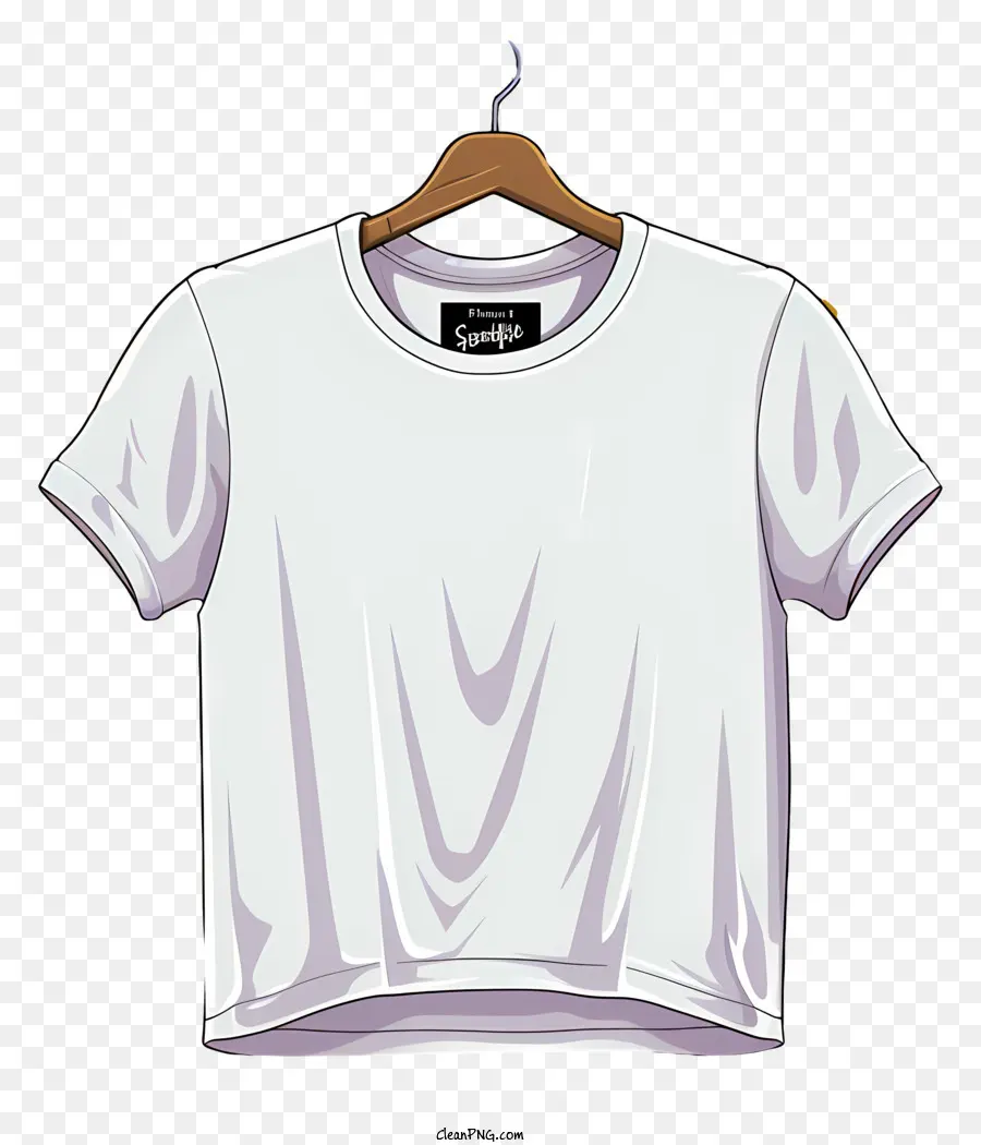 Camiseta De Estilo Esboço No Cabide，Branco Tshirt PNG