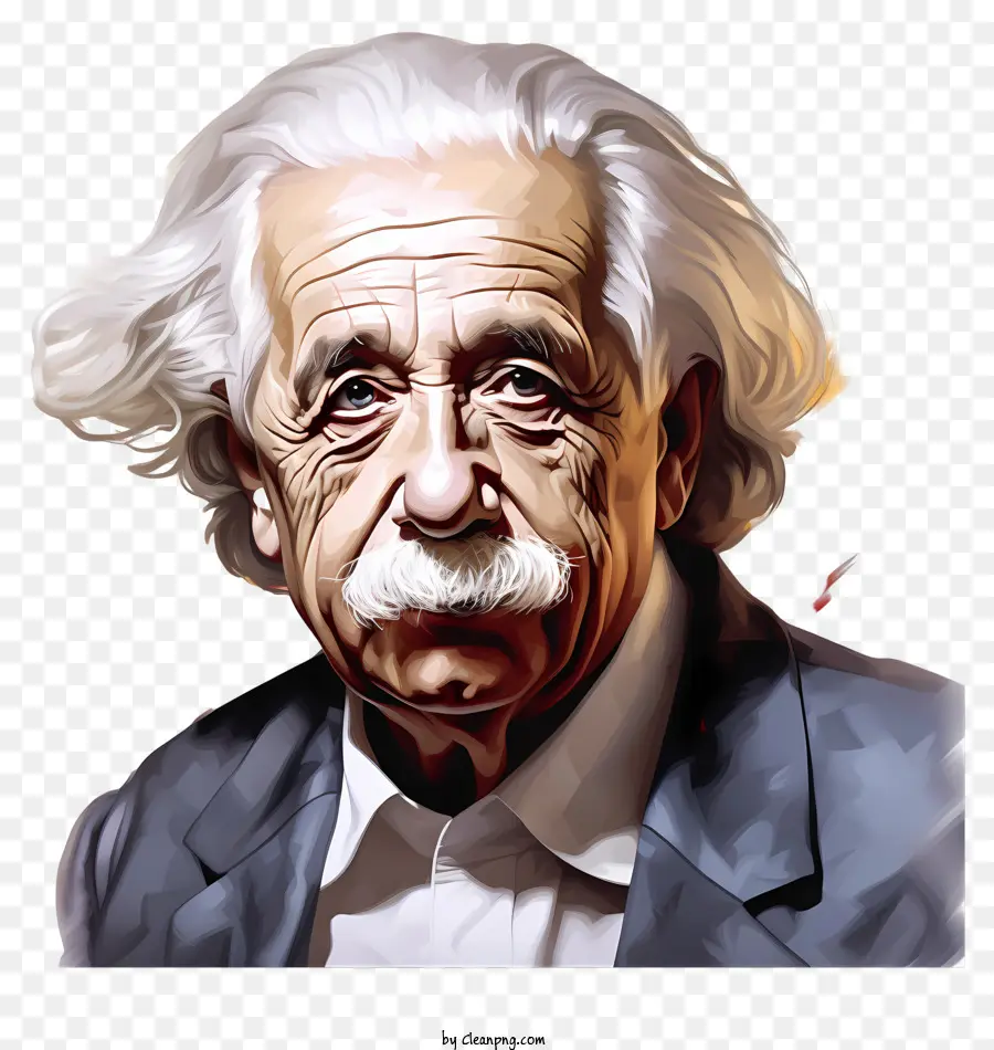 Retrato Plano De Albert Einstein，Albert Einstein PNG