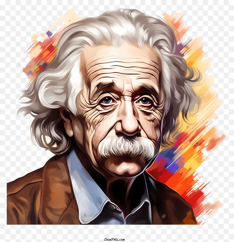 Tintas Multicoloridas Albert Einstein Retrato，Albert Einstein PNG
