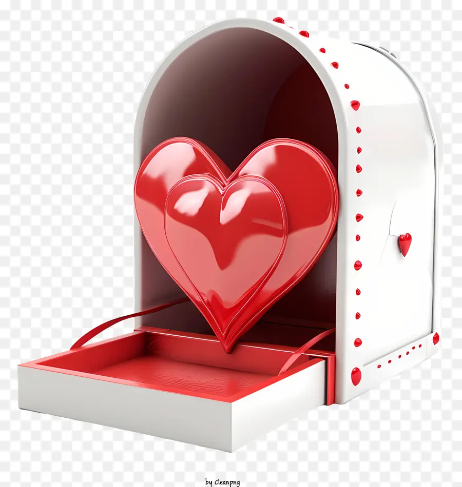 Caixa De Correio Dos Namorados，Objeto De Coração Vermelho PNG