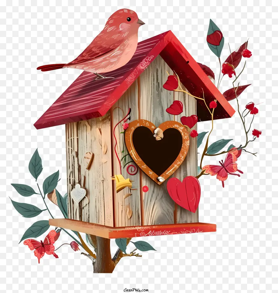 Emoji Da Casa De Pássaros Dos Namorados，Pássaro Vermelho PNG