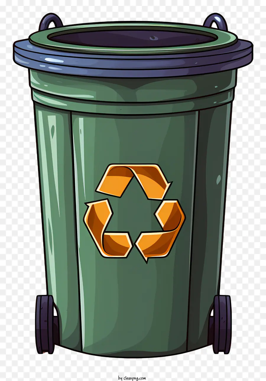 Lixo Do Estilo Doodle Pode，Verde Lata De Lixo PNG