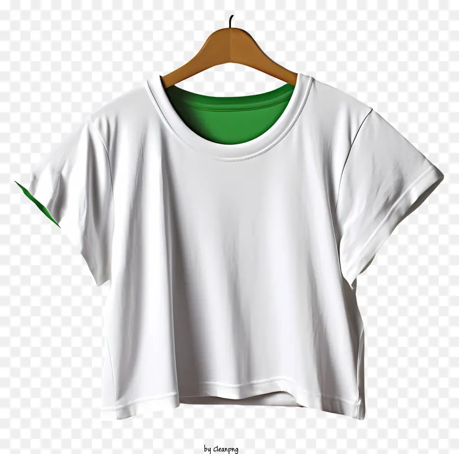 Camiseta No Cabide De Pano，Top De Colheita Branca PNG