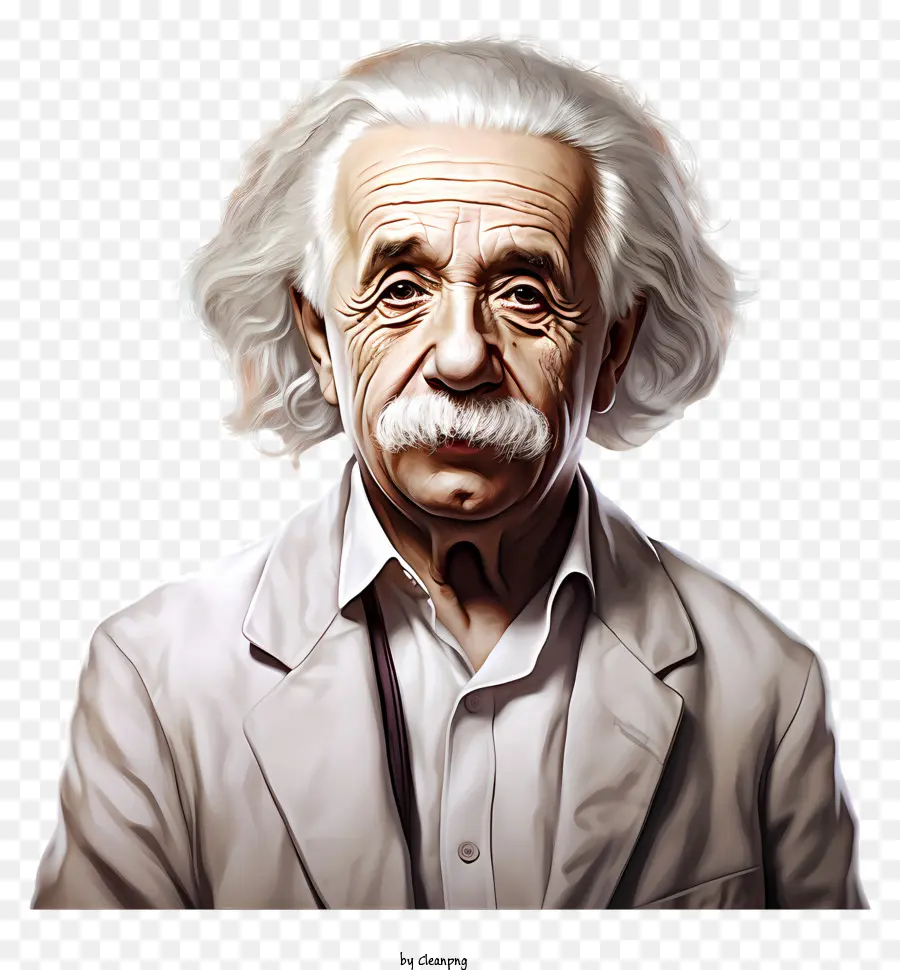 Retrato Realista Do Estilo 3d Albert Einstein，Pintura PNG