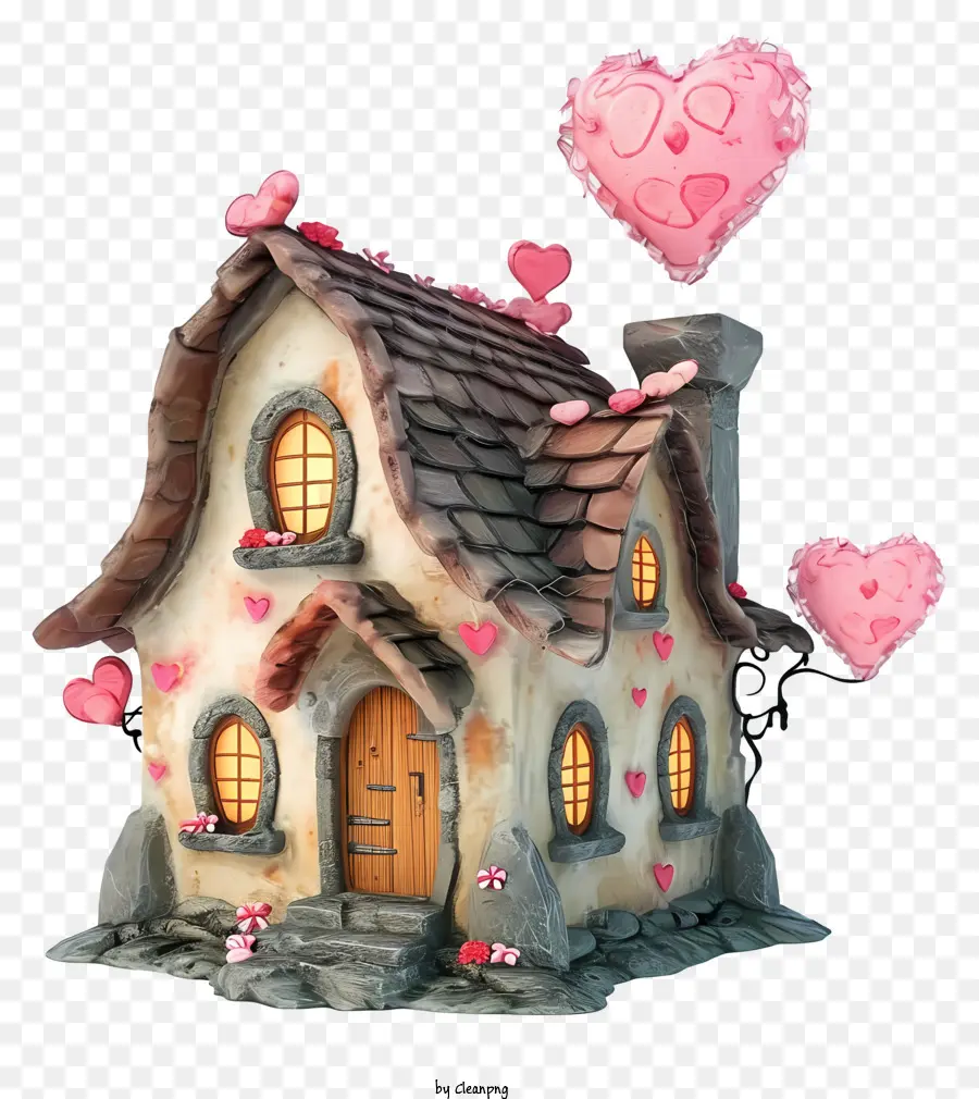 Casa Realista 3d Valentine，Casa De Madeira PNG