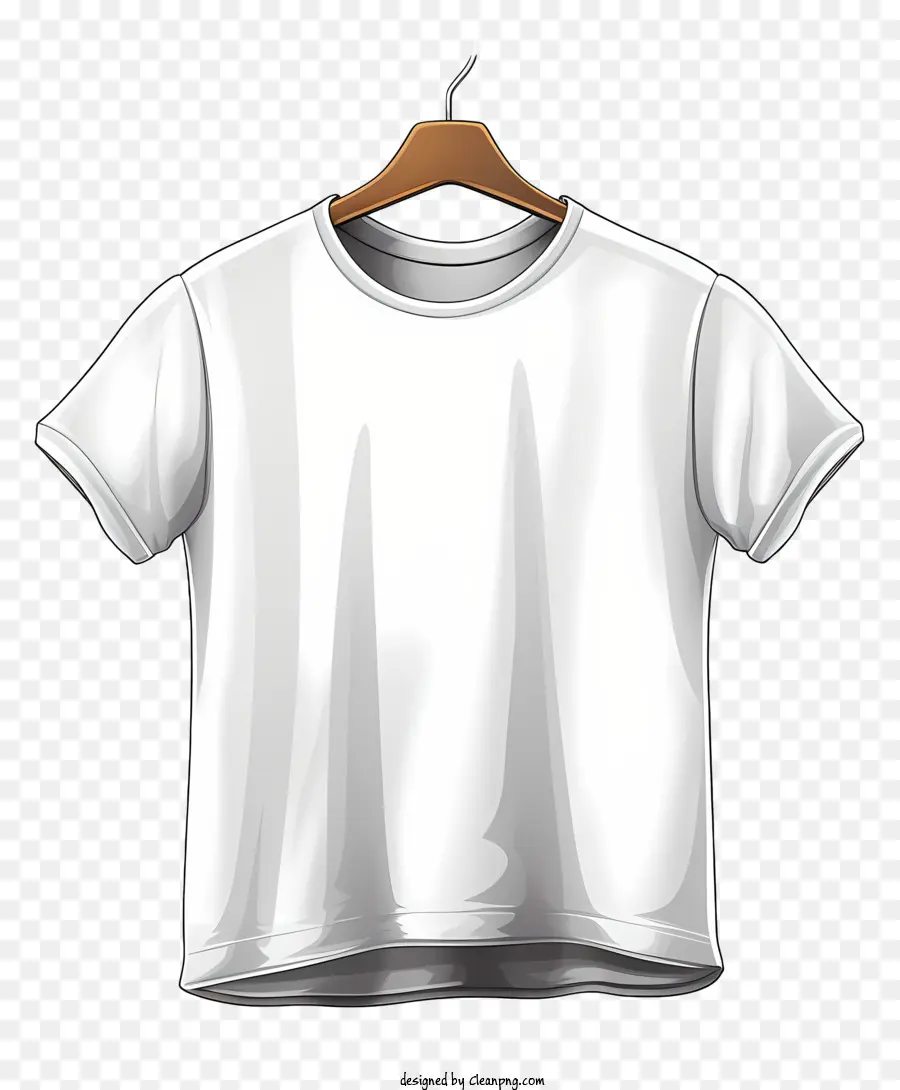 Camiseta De Estilo Plano No Cabide，Branco Tshirt PNG