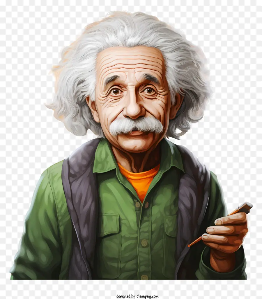 Retrato Realista De Albert Einstein Em Estilo 3d，Einstein PNG