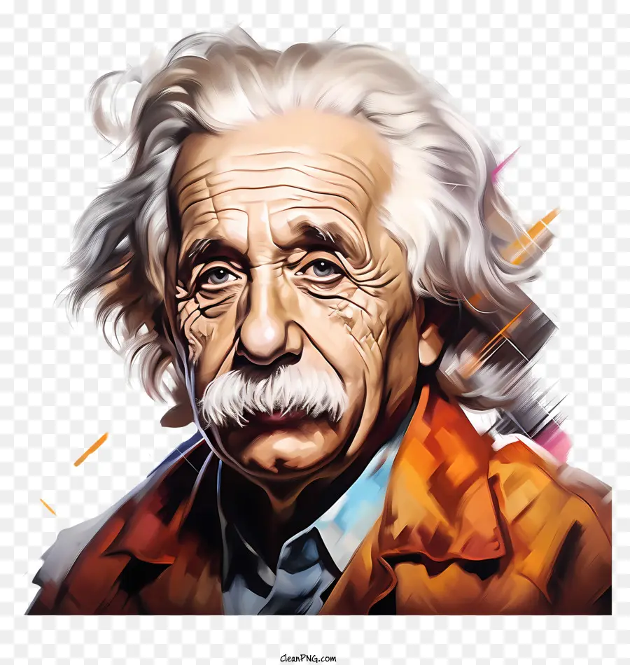 Tintas Multicoloridas Albert Einstein Retrato，Albert Einstein PNG