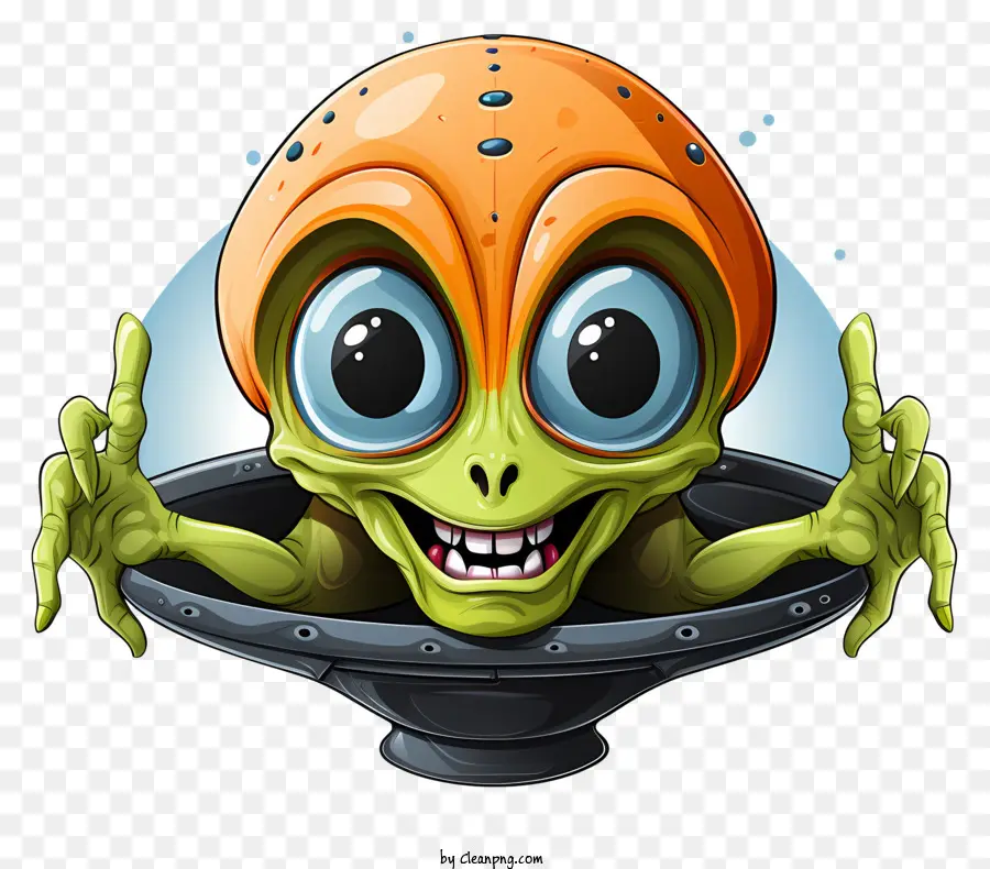 Mascote Alienígena Desenhado à Mão，Alienígena Verde PNG