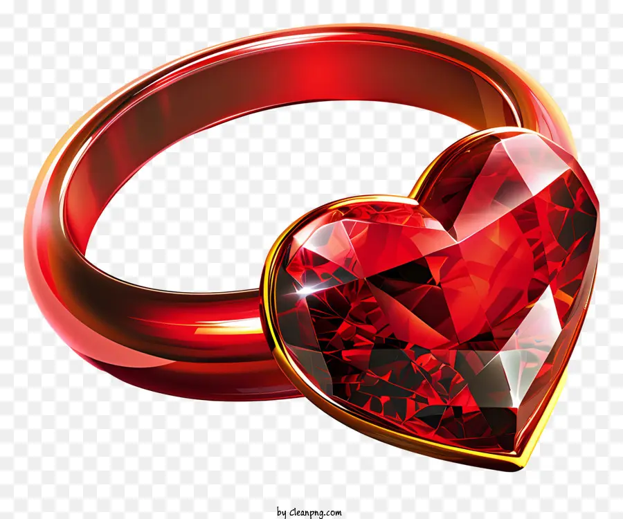 Valentine Elementos，Pedra Preciosa Do Coração Vermelho PNG