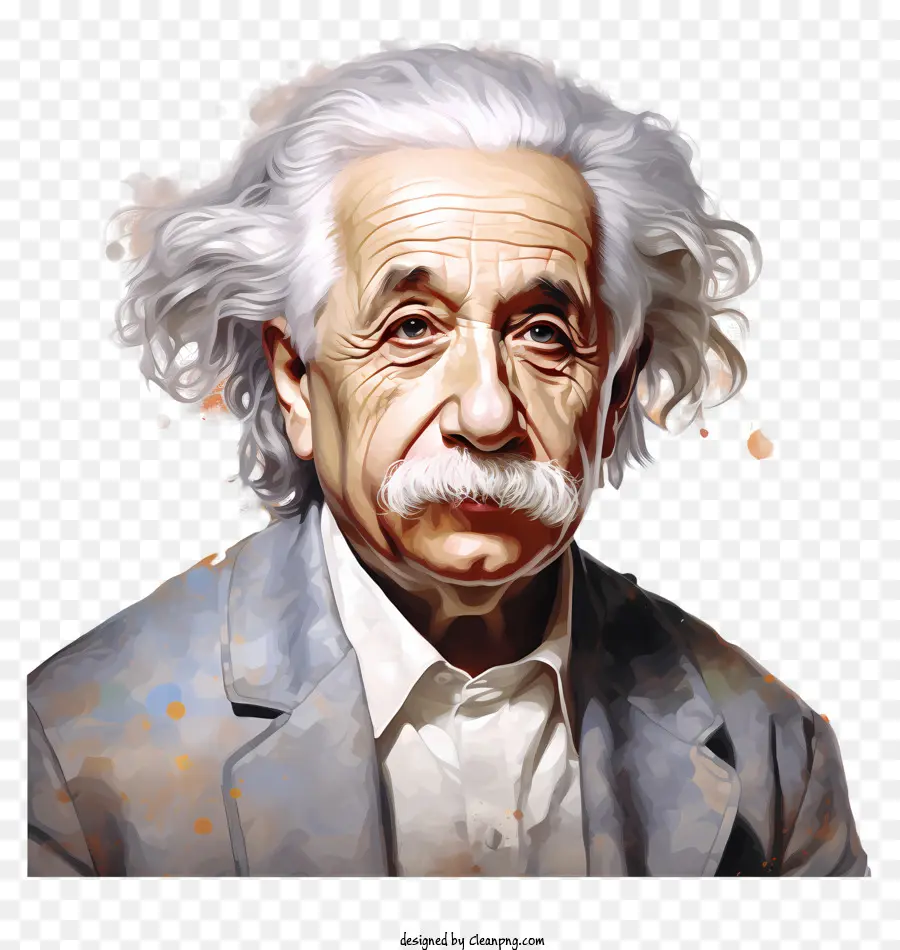 Estilo Realista Albert Einstein Retrato，Albert Einstein PNG