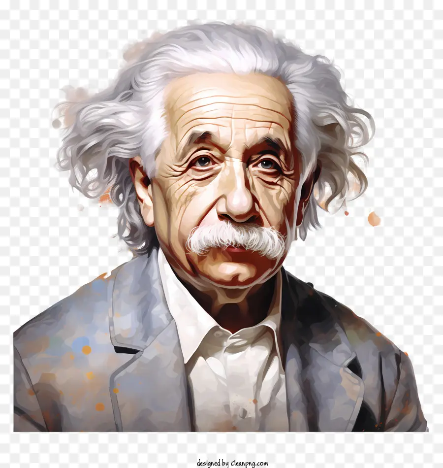 Estilo Realista Retrato De Albert Einstein，Einstein PNG