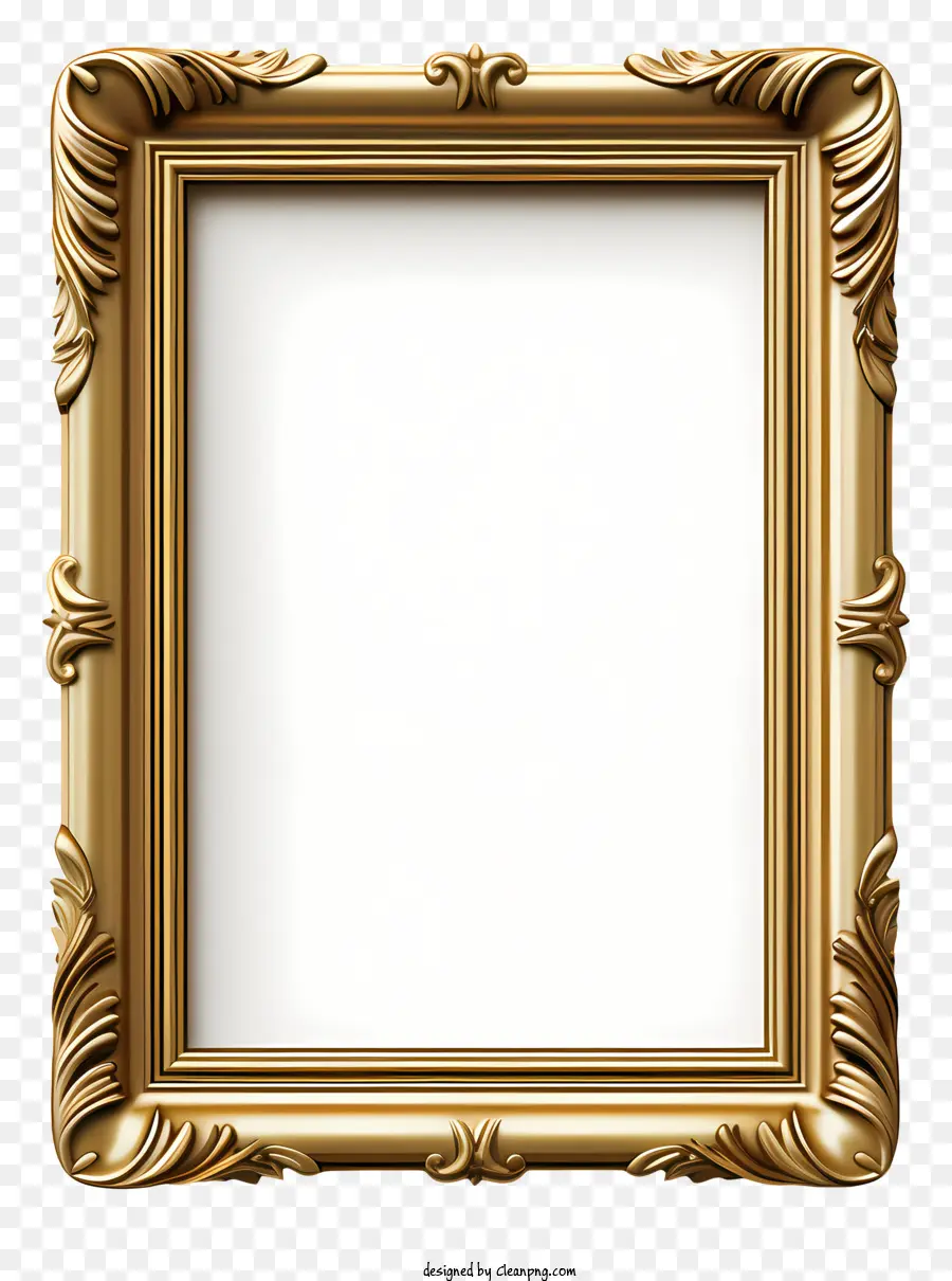 Quadro Fotográfico Realista，Golden Frame PNG