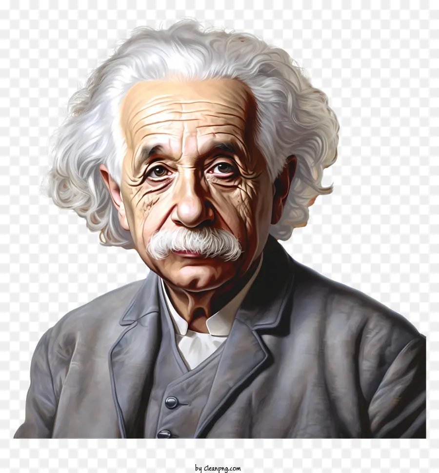 Estilo Realista Albert Einstein Retrato，Homem Mais Velho PNG