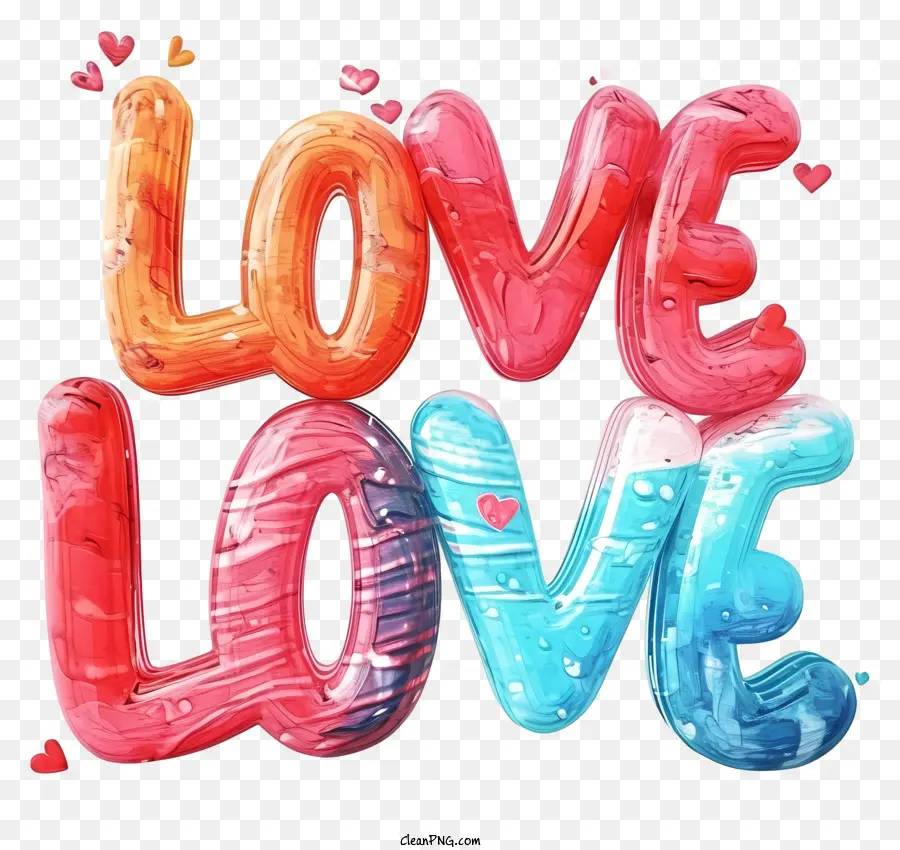 Texto Pastel Amor，Pintura De Amor PNG