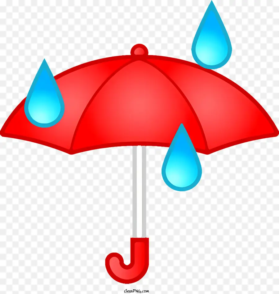 Guarda Chuva Vermelho，Gotículas Azuis PNG