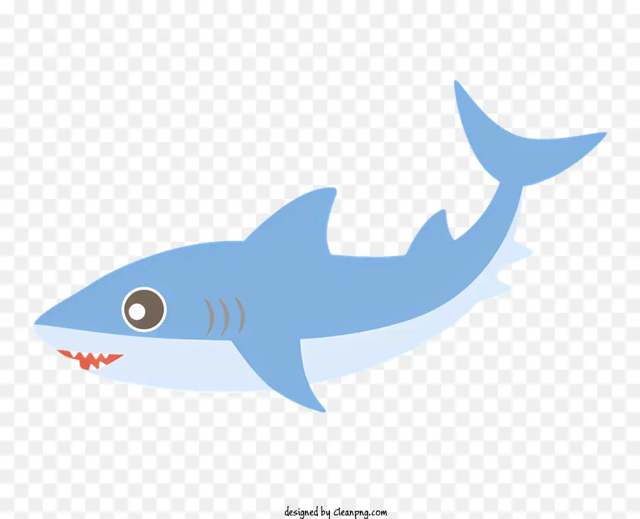 Tubarão Azul，Sorrindo De Tubarão PNG